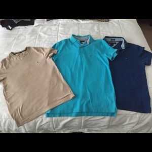 3 Tommy Hilfiger shirts.